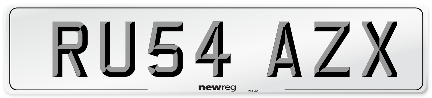 RU54 AZX Number Plate from New Reg